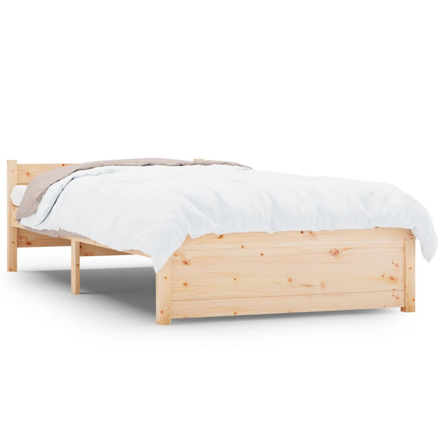 The Living Store Bedframe massief hout 100x200 cm - Bed