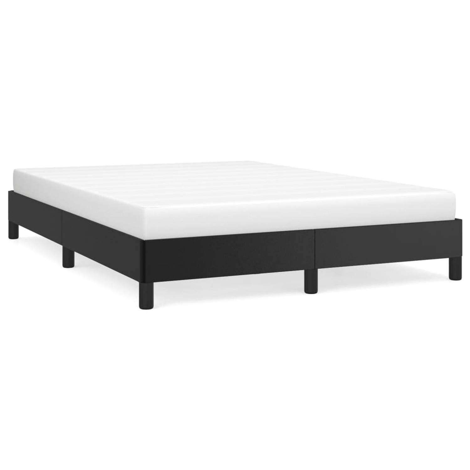 The Living Store Bedframe kunstleer zwart 140x200 cm - Bedframe - Bedframes - Bed - Slaapmeubel - Bedbodem - Ledikant - Tweepersoonsbed - Slaapbed - Bedden - Slaapmeubels - Slaapme