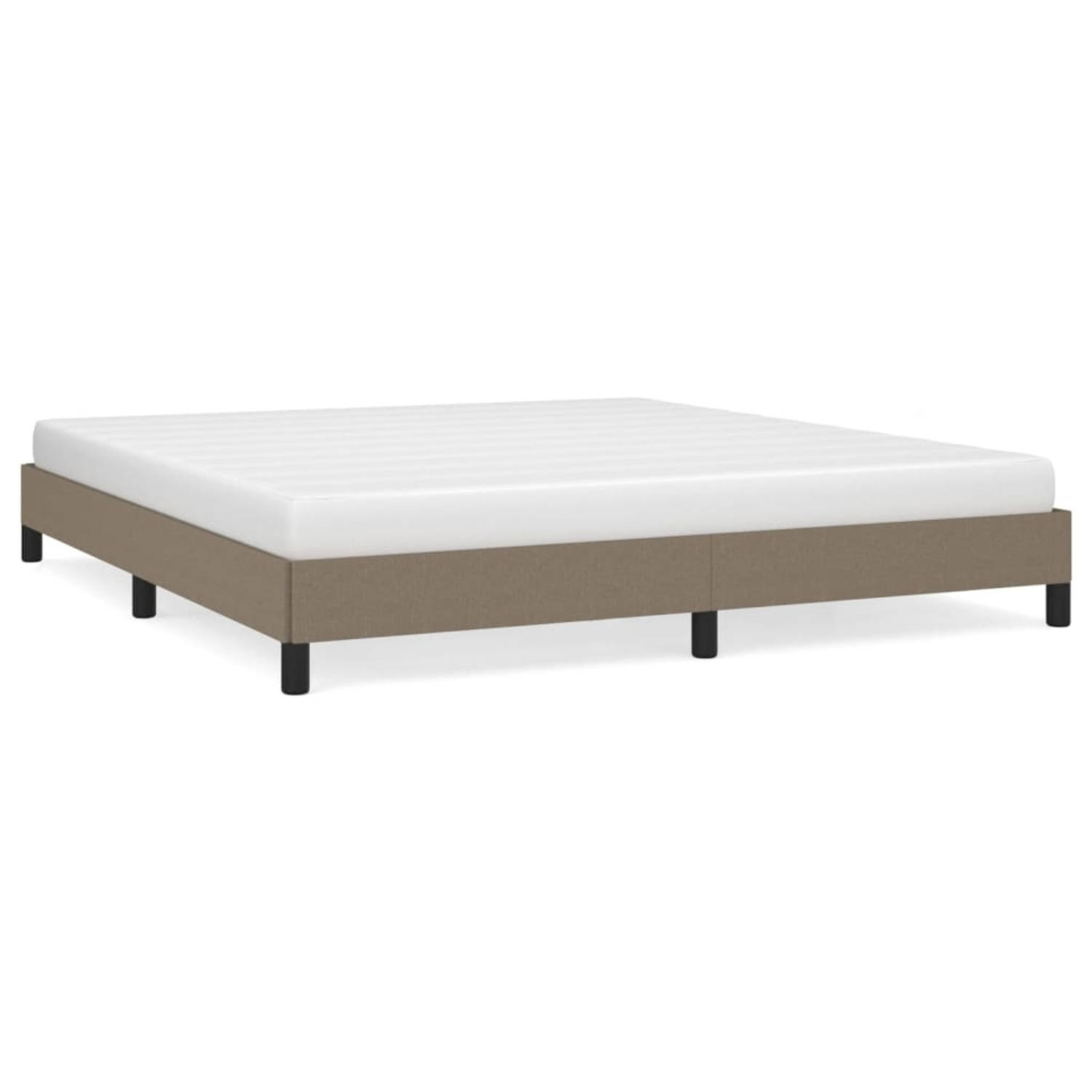 The Living Store Bedframe stof taupe 160x200 cm - Bed