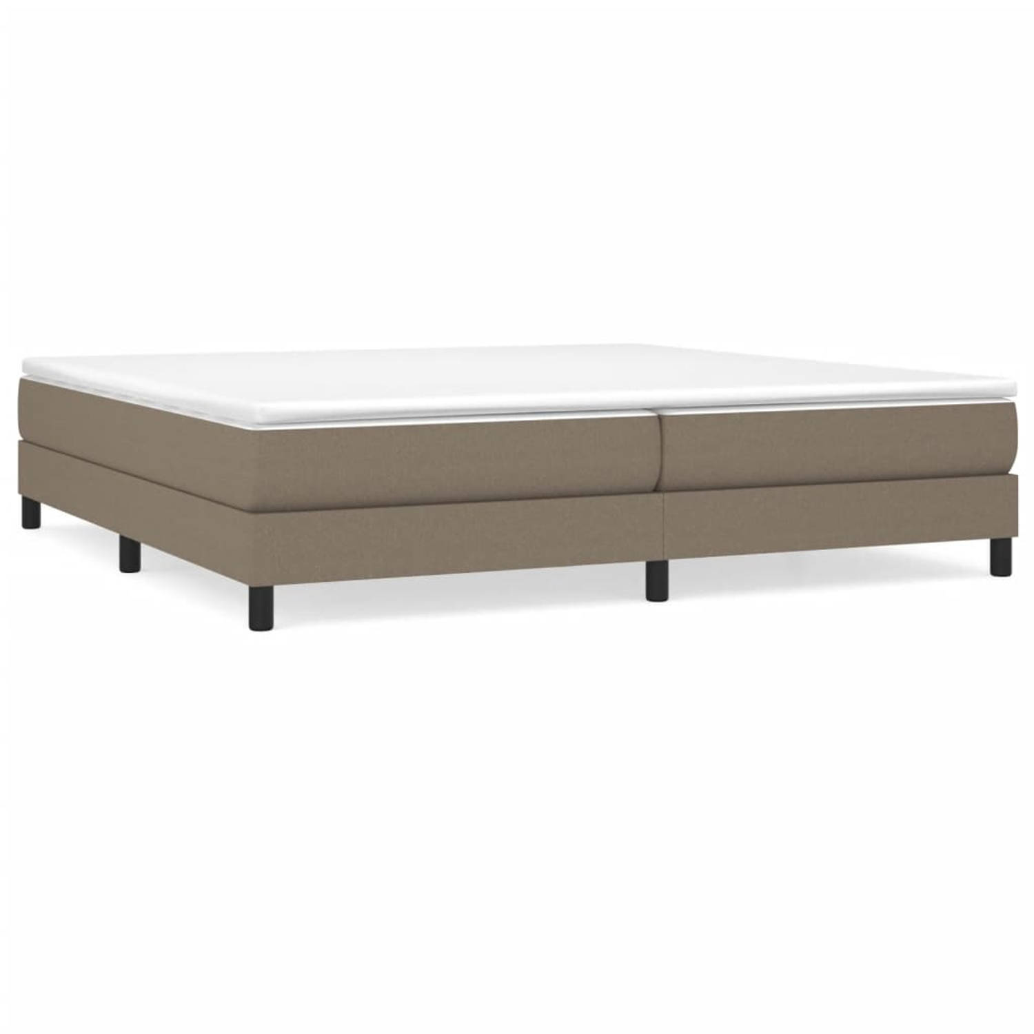 The Living Store Boxspringframe stof taupe 200x200 cm - Boxspringframe - Boxspringframes - Bed - Ledikant - Slaapmeubel - Bedframe - Bedbodem - Tweepersoonsbed - Boxspring - Bedden