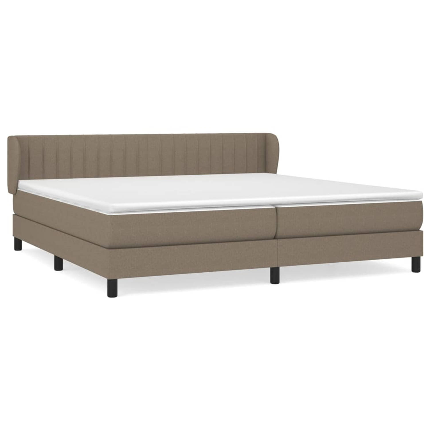 The Living Store Boxspring Bed - Rustgevende nachtrust - Taupé - 203x203x78/88cm - Pocketvering matras