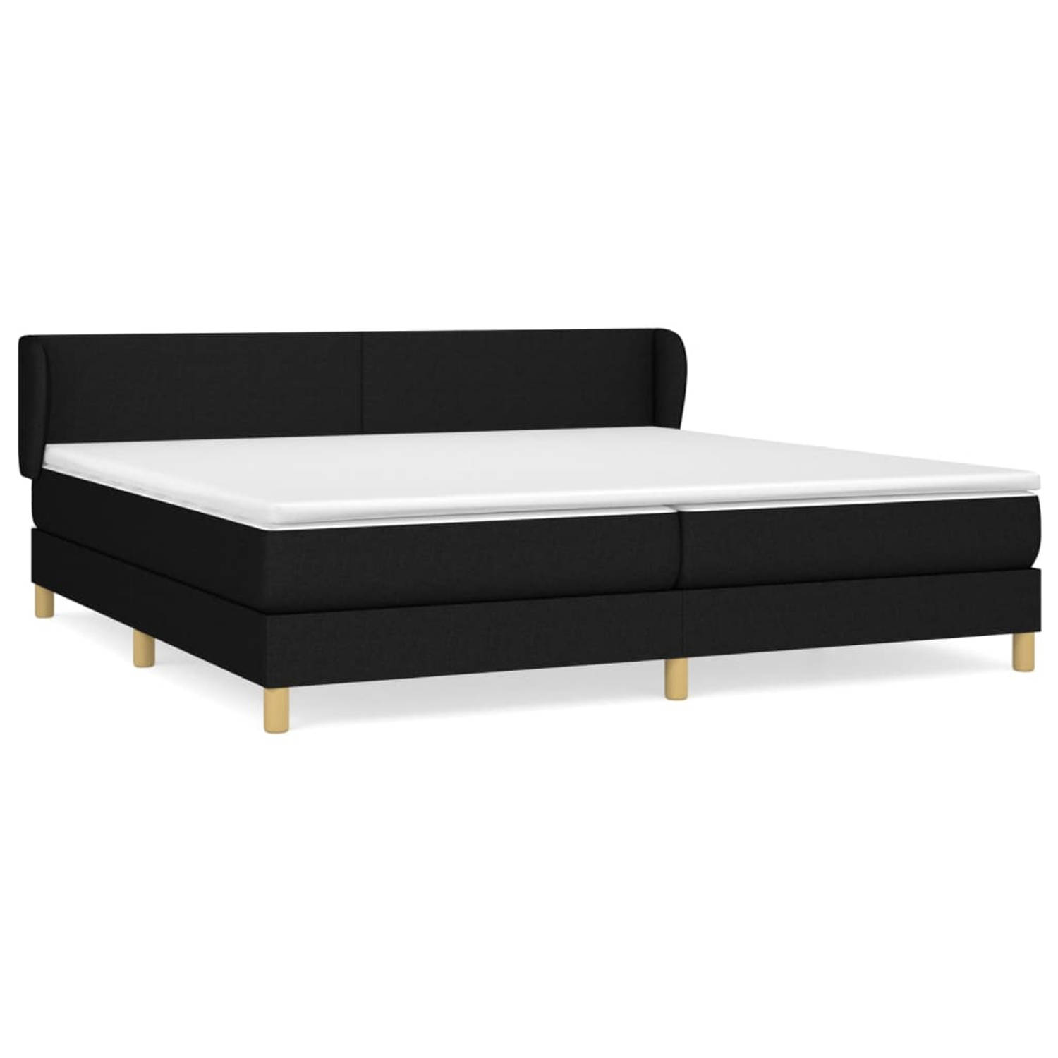 The Living Store Boxspringbed - Comfort - Bed - 203x203x78/88 cm - Zwart