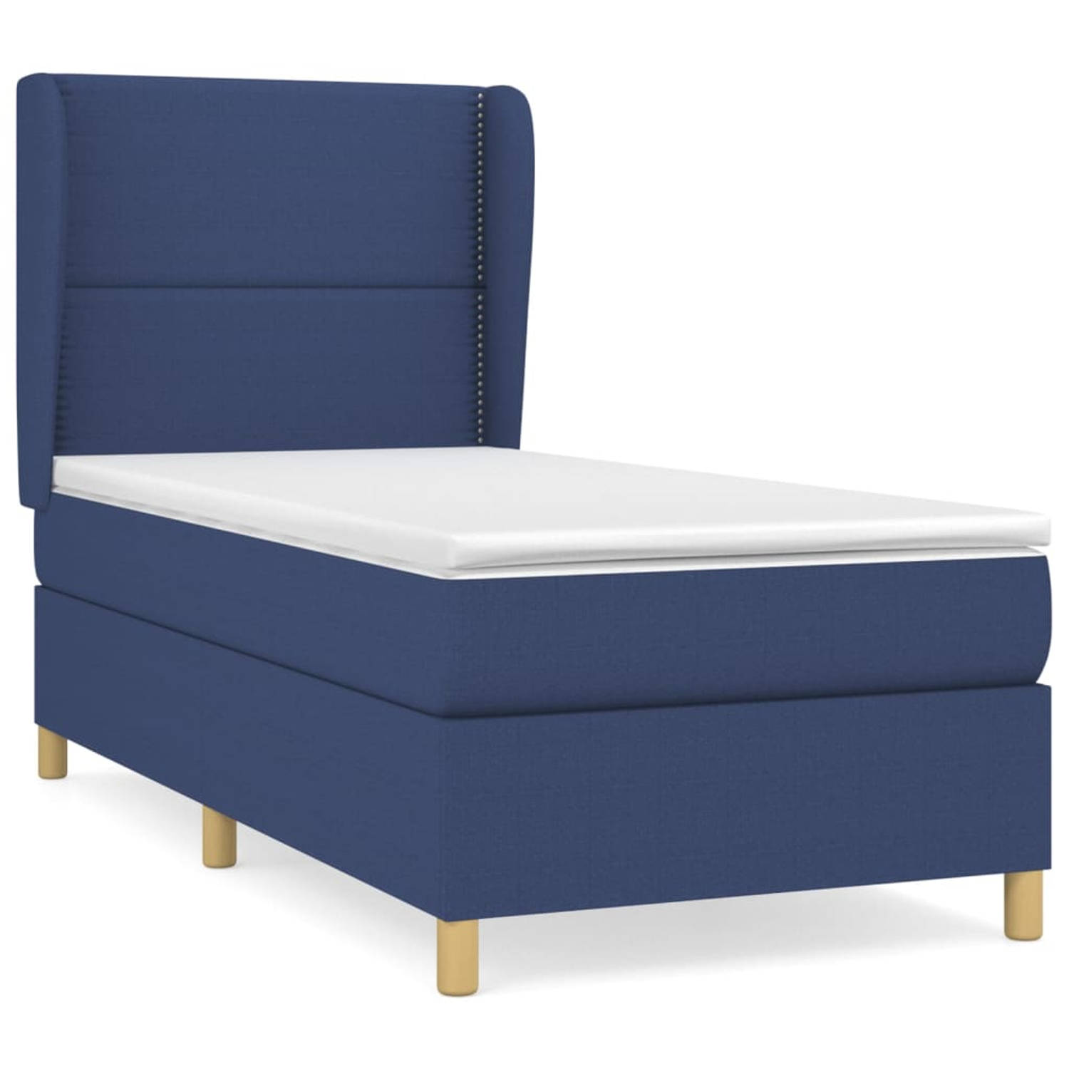 The Living Store Boxspringbed - Comfort - Bed - Afmeting- 203 x 83 x 118/128 cm - Ken- Duurzaam materiaal
