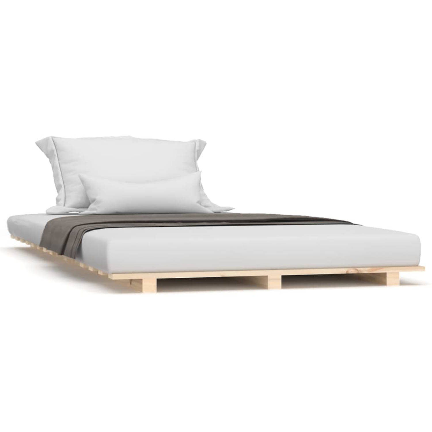 The Living Store Bedframe massief grenenhout 100x200 cm - Bed