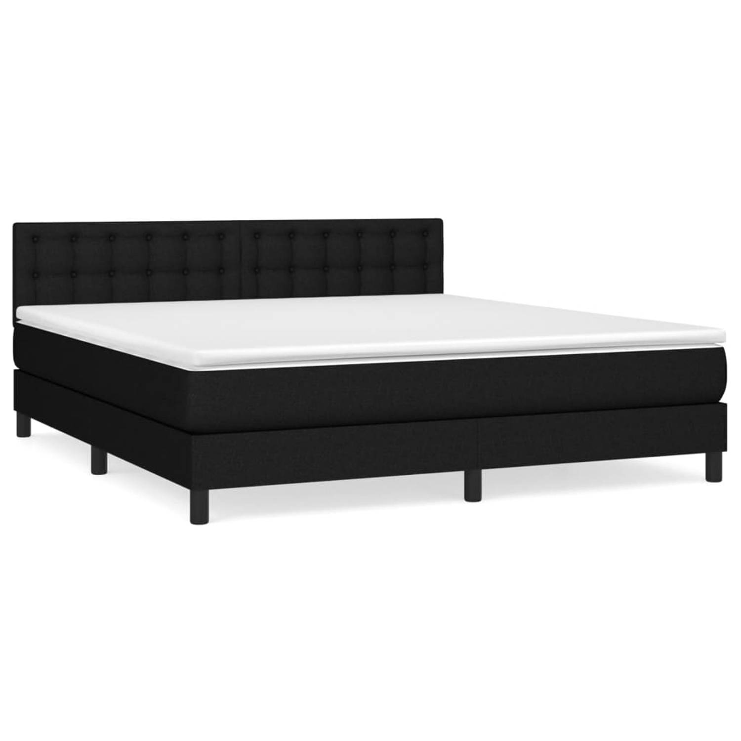 The Living Store Boxspringbed - Comfort - Bed - 180 x 200 x 78/88 cm - Zwart