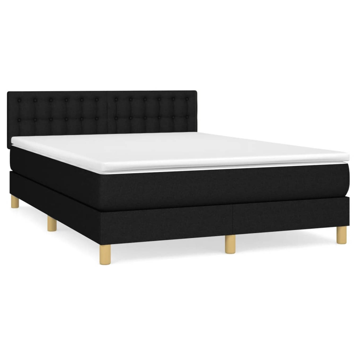 The Living Store Boxspringbed - Comfort Plus - Bed - 140 x 200 cm - Pocketvering Matras - Middelharde Ondersteuning