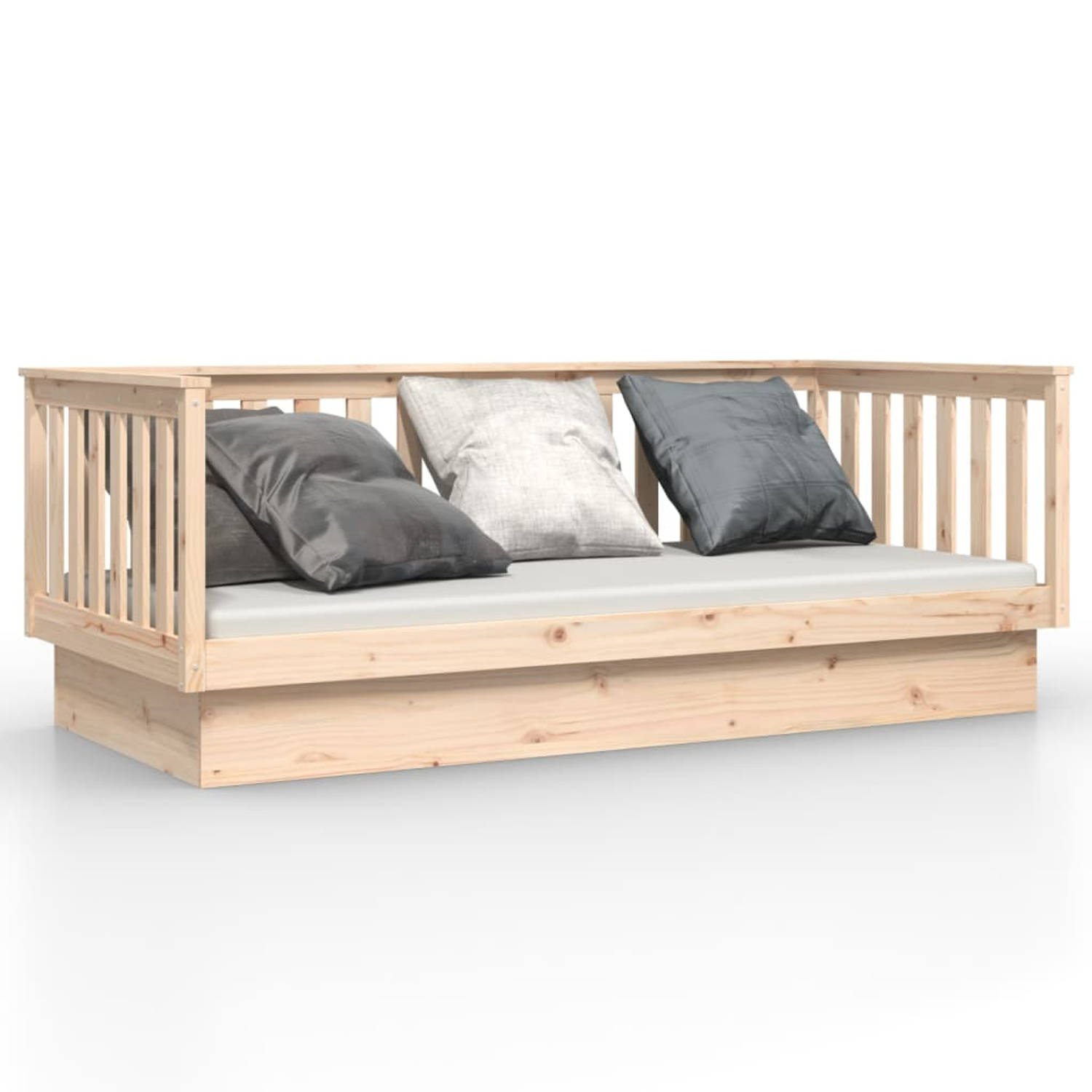 The Living Store Slaapbank 80x200 cm massief grenenhout - Slaapbank - Slaapbanken - Bedbank - Bed - Bedframe - Houten Bedframe - Bedbodem - Slaapmeubel - Ledikant - Bedbanken - Bed