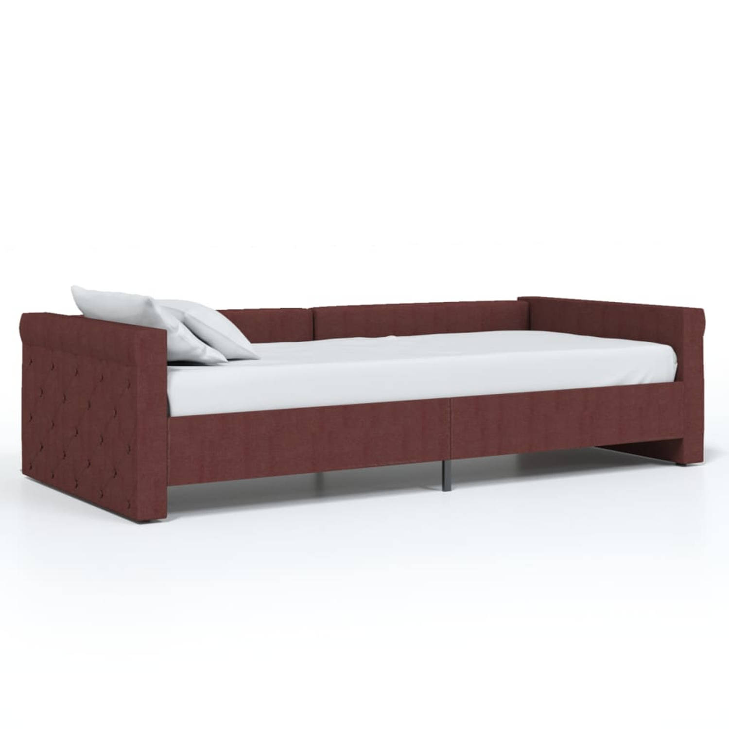 The Living Store Slaapbank met USB stof paars 90x200 cm - Bedbank - Bedbanken - Bed Bank - Bed Banken - Slaapbank - Slaapbanken - Slaap Bank - Slaap Banken - Slaapbankframe - Slaap