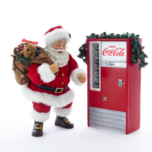 Kurt S. Adler - Kerstman coca-cola met automaat l28