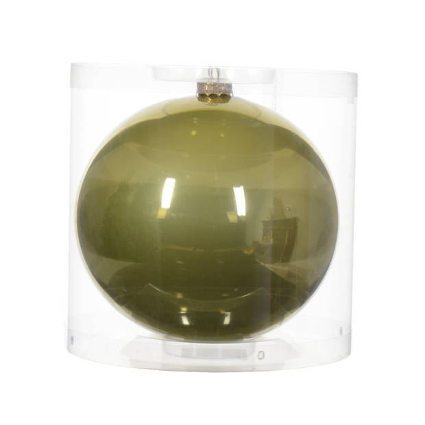 Decoris - Kerstbal glas d15 cm pistache kerst