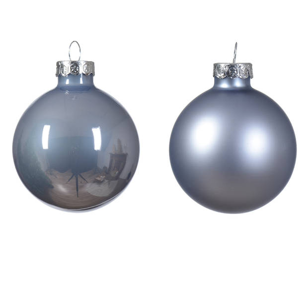 Decoris - Kerstbal glas d5 cm mblw ass 12st kerst