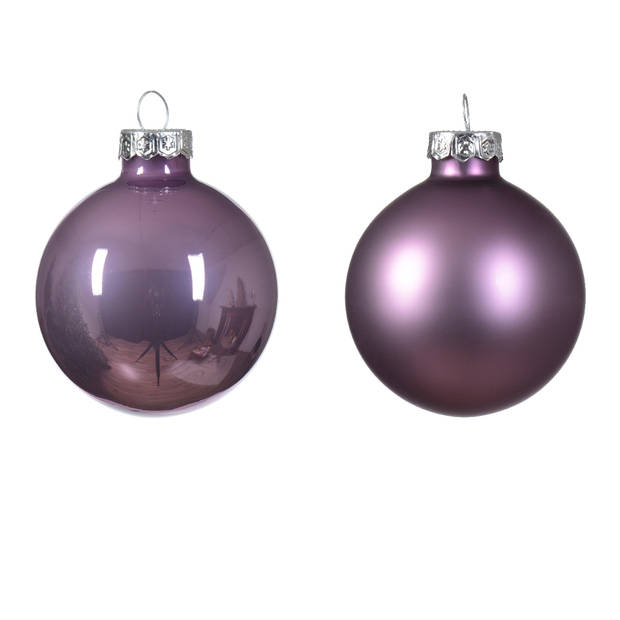 Decoris - Kerstbal glas d5 cm klila ass 12st kerst