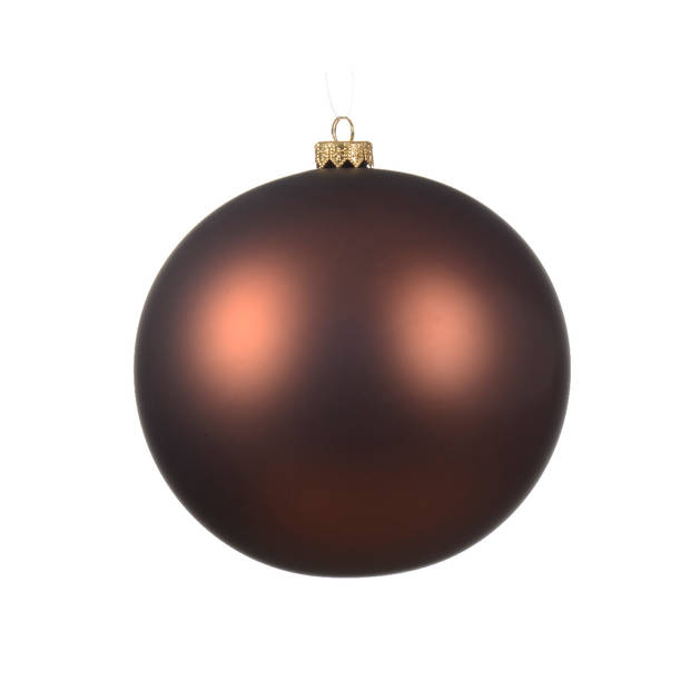 Decoris - Kerstbal glas d15 cm espresso I kerst