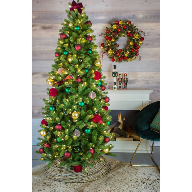 National Tree Company - Poly Bayberry Slim kunstkerstboom Hinged 183 cm met 350 LED Power Connect