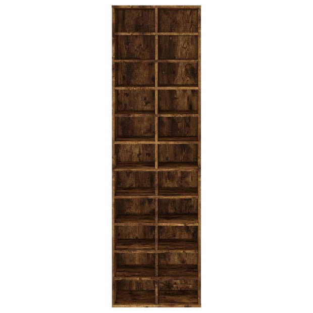 vidaXL Schoenenkast 54x34x183 cm bewerkt hout gerookt eikenkleurig