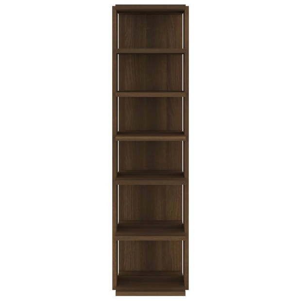 The Living Store Schoenenrek Bruineiken - Hout - 27.5 x 27 x 102 cm - 6 schappen