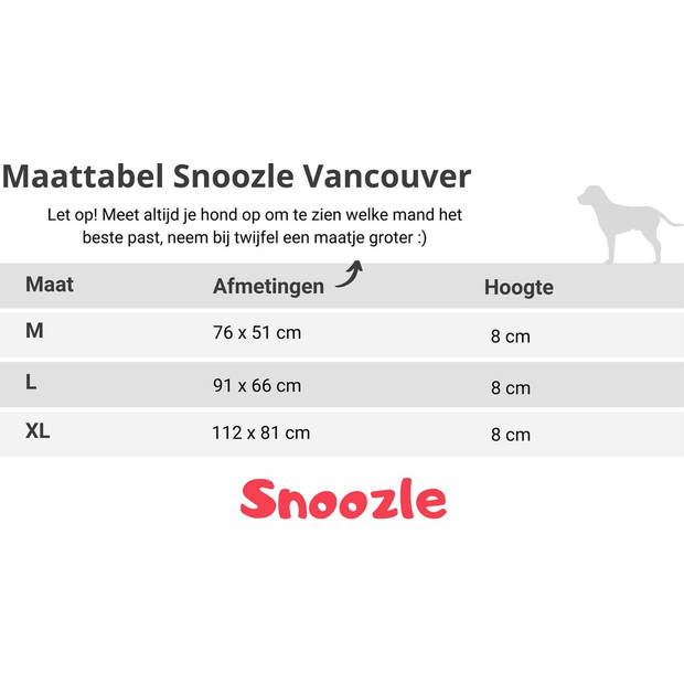 Snoozle Orthopedische Hondenmand - Zacht en Luxe Hondenkussen - Hondenbed - Wasbaar - Hondenmanden - L - 91cm - Blauw