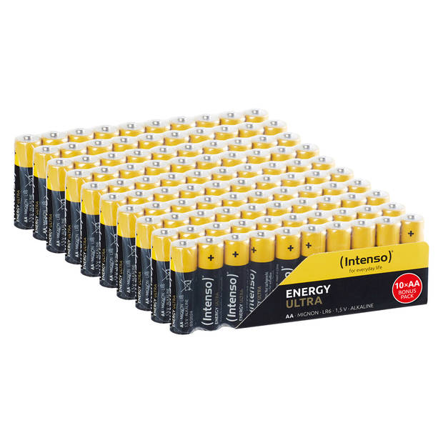 Intenso Energy Ultra AA (LR6) batterijen - 100 stuks mega voordeel verpakking (7501920MP)
