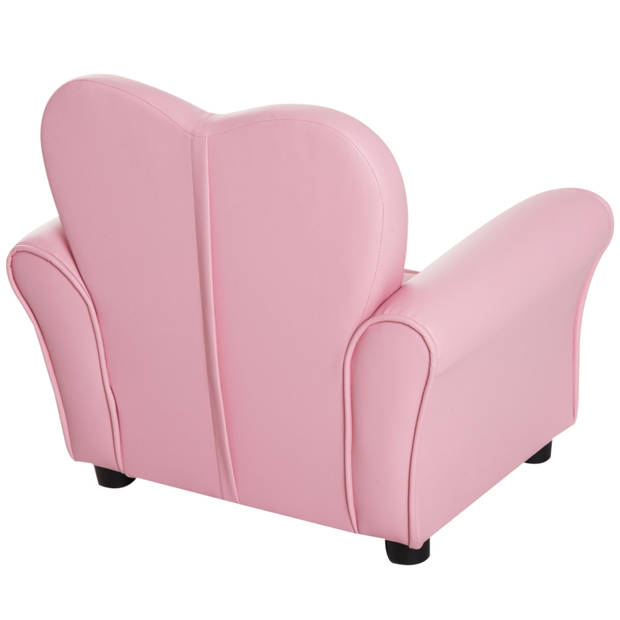 Kinderstoel - Kinderzetel - Kindersofa - Kinderbankje - Roze- L59 x B41,5 x H49 cm