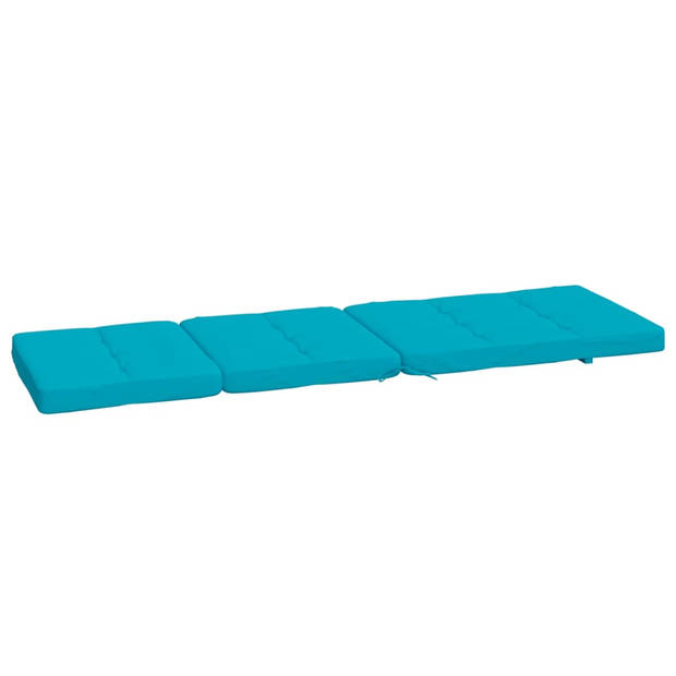 The Living Store Terrasstoelkussens - Oxford stof - 180x55x7 cm - Turquoise