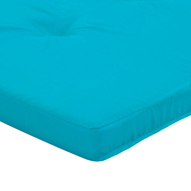 The Living Store Terrasstoelkussens - Oxford stof - 180x55x7 cm - Turquoise