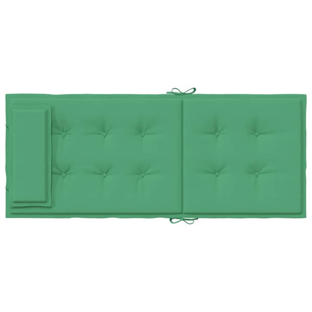 The Living Store Hoge rugleuning stoelkussens - 120x50x3 cm - Groen