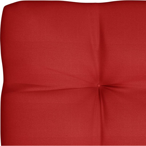 The Living Store Palletkussen - 120x80x12 cm - Waterafstotend - Rood - Polyester