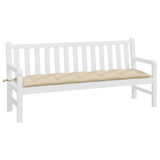 The Living Store Tuinbankkussen - Oxford stof - 180x50x7 cm - Beige