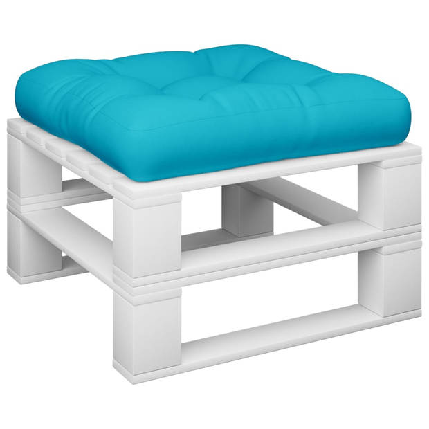 The Living Store Palletkussen - Oxford stof - 58x58x10cm - Turquoise