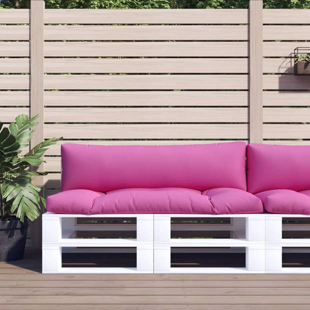 The Living Store Palletkussen - Oxford stof - 110x58x10 cm - Roze