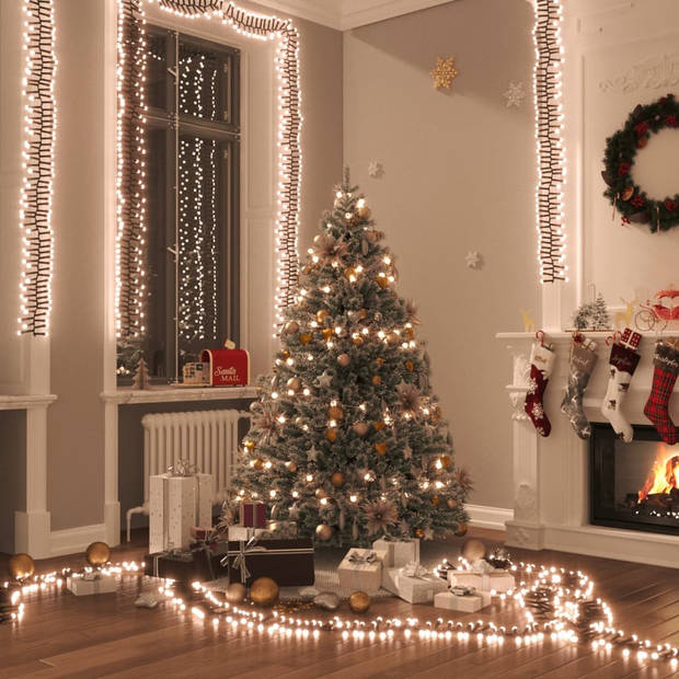 The Living Store LED-lichtsnoer - 40m - koudwit - 2000 LEDs - DIY decoratie - Kerst - feesten - bruiloften - 8