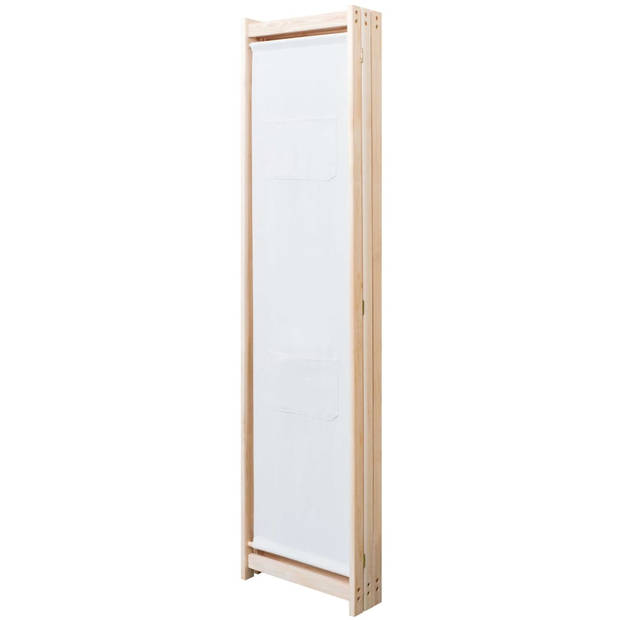 The Living Store Kamerverdeler 3 panels - 120 x 170 x 4 cm - Crème - Houten frame