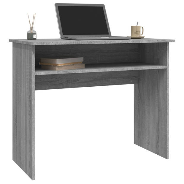 The Living Store Bureau Modern Grijs Sonoma Eiken - 90x50x74cm - Praktisch en Stevig