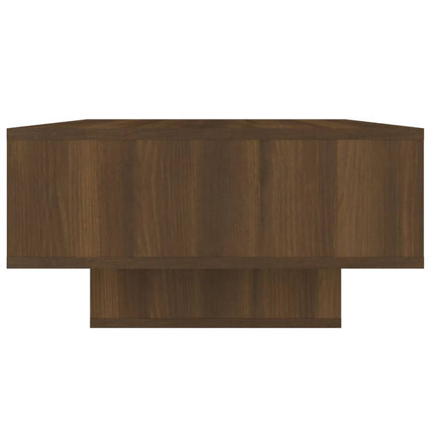 The Living Store Salontafel Bruineiken Hout - 105 x 55 x 32 cm - Opbergruimte