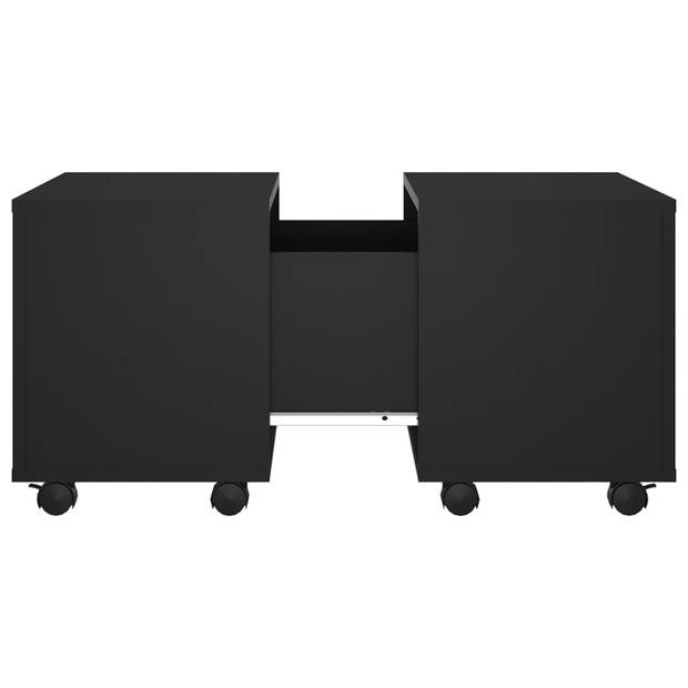 vidaXL Salontafel 60x60x38 cm bewerkt hour zwart