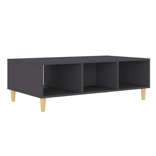 The Living Store Salontafel Scandinavische Stijl - Grijs - 103.5 x 60 x 35 cm