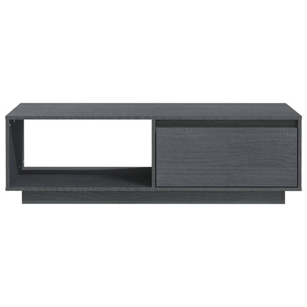 vidaXL Salontafel 110x50x33,5 cm massief grenenhout grijs