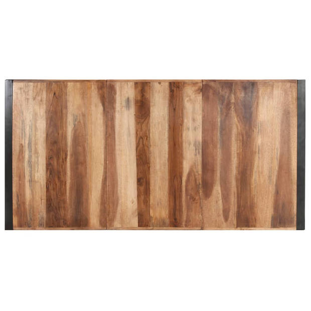 The Living Store Houten Salontafel - Industriële Stijl - 180 x 90 x 40 cm - Massief Acaciahout - Rubberwood - Sheesham
