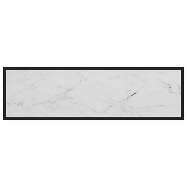 vidaXL Wandtafel 120x35x75 cm gehard glas wit