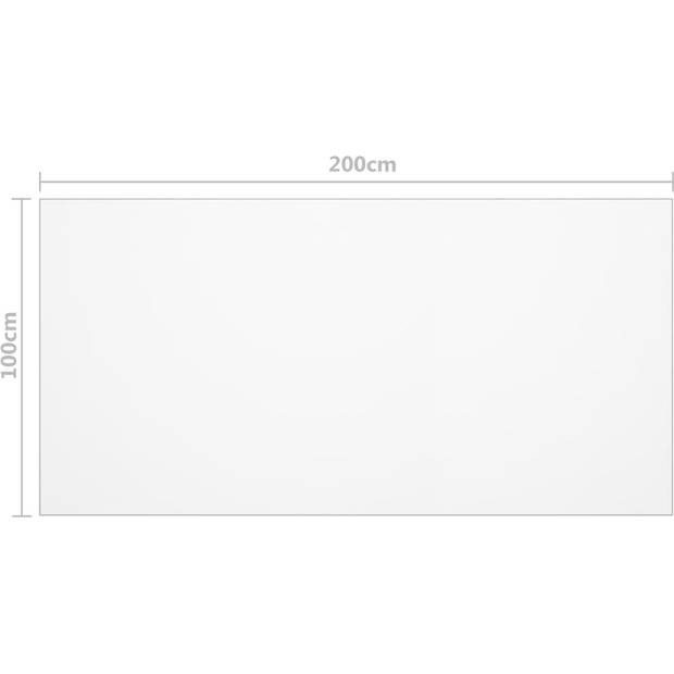 The Living Store tafelbeschermer PVC - 200 x 100 cm - transparant - 2 mm