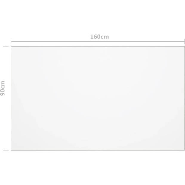 The Living Store Tafelbeschermer - 160 x 90 cm - 2mm - Transparant PVC