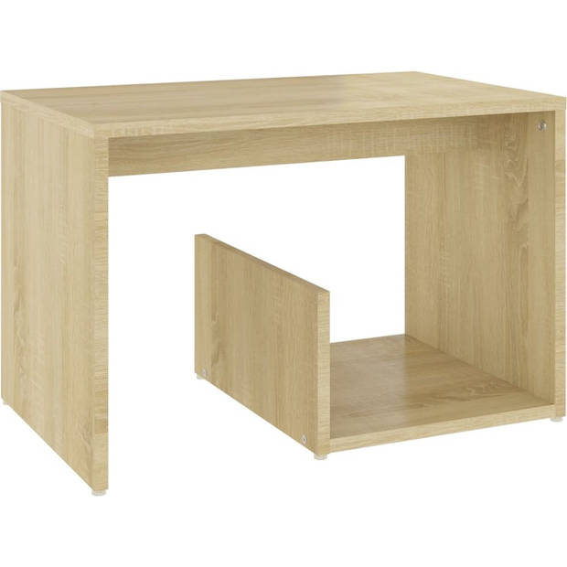 The Living Store Woonkamertafel - Sonoma eiken - 59 x 36 x 38 cm - praktisch en trendy