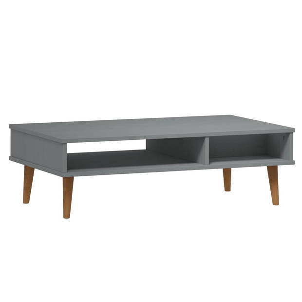 vidaXL Salontafel MOLDE 100x55x31 cm massief grenenhout grijs