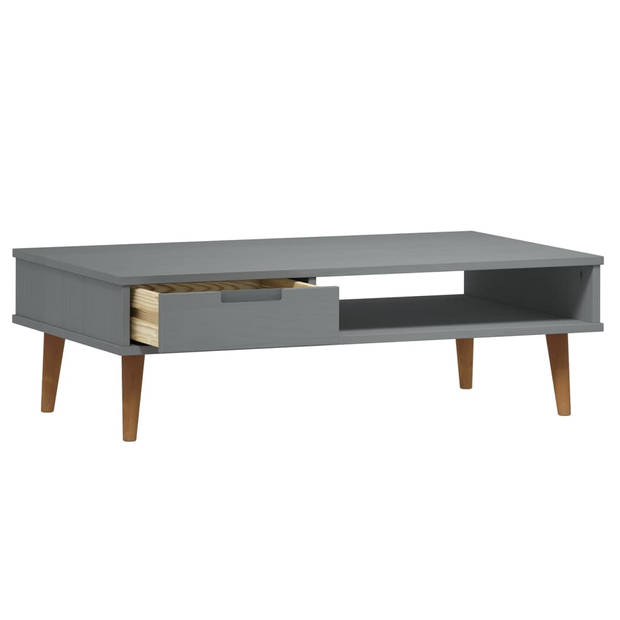 vidaXL Salontafel MOLDE 100x55x31 cm massief grenenhout grijs