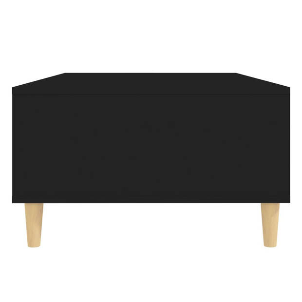 The Living Store Salontafel Scandinavische Stijl - Opbergschappen - 103.5 x 60 x 35 cm - Zwart