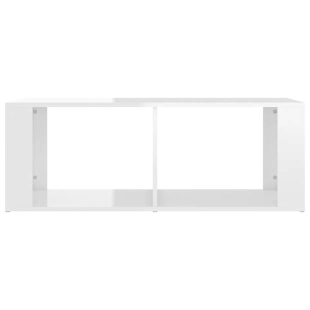 The Living Store Salontafel Modern - Hout - 100 x 50 x 36 cm - Hoogglans wit