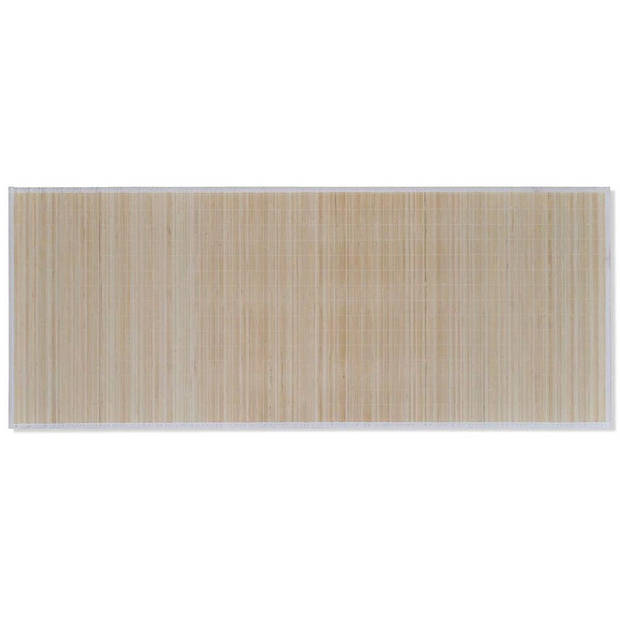 The Living Store Bamboe Tapijt - Naturel - 160 x 230 cm - Anti-slip PVC-onderkant