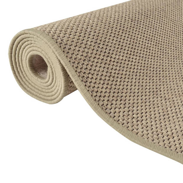 vidaXL Tapijtloper 80x300 cm sisal-look zandkleurig