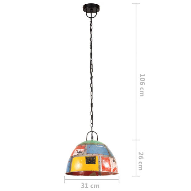 The Living Store Hanglamp Industrieel - 31x26 cm - Meerkleurig