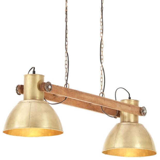 The Living Store Hanglamp Antiek Messing 109 cm - 29 x 28 cm - Industrieel